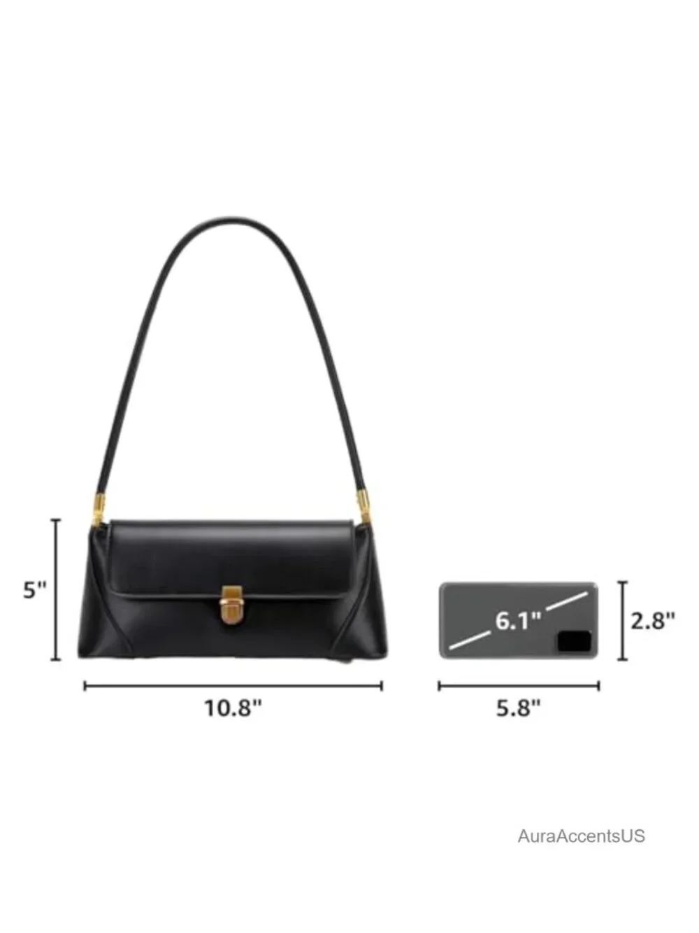 Vintage PU Leather Hobo Tote Crossbody Bag Mini Clutch